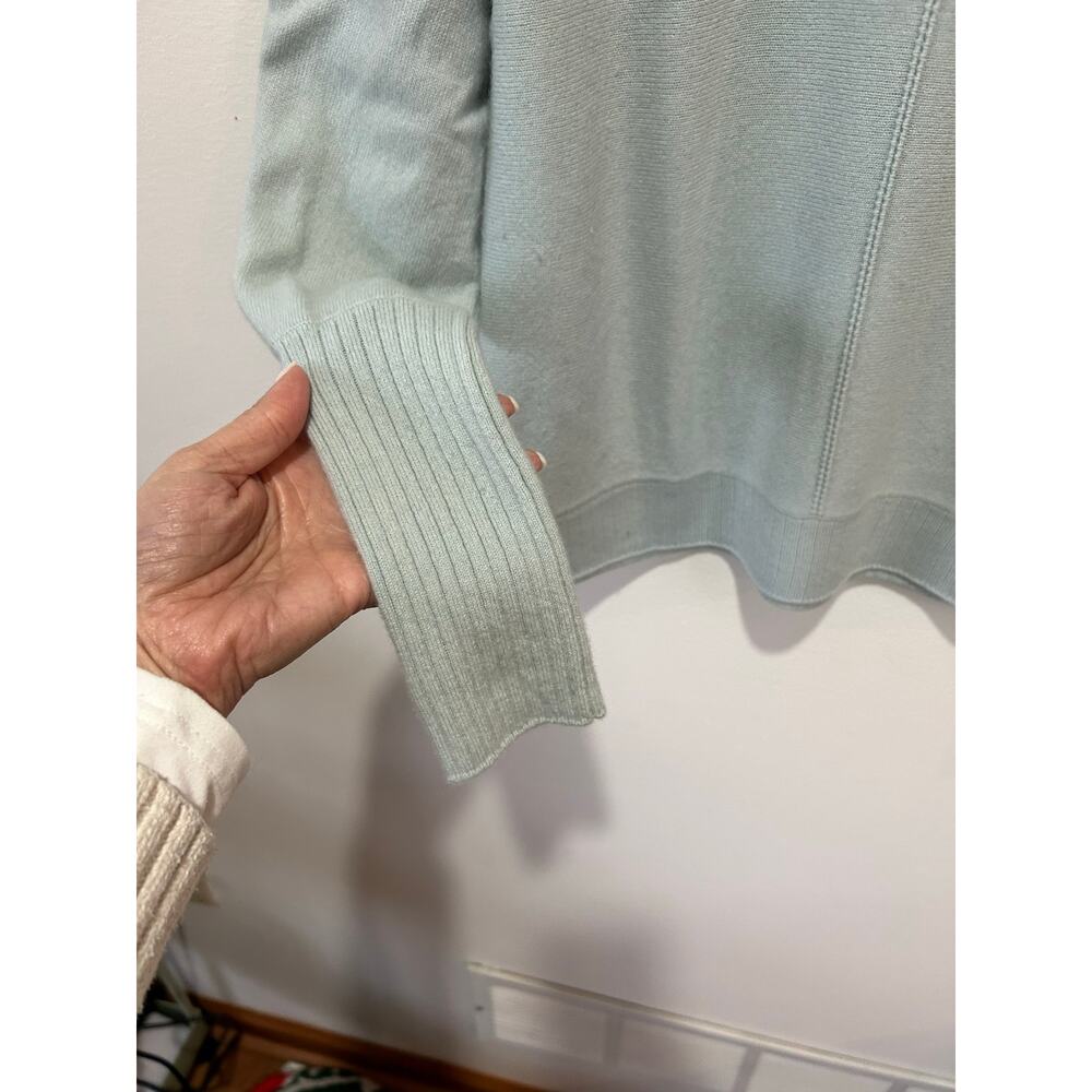 Joie cashmere blue sweater womens S 2 ply cashmere round neck - Picture 3 of 7